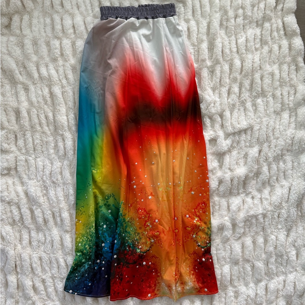Colorful Gradient Maxi Skirt
